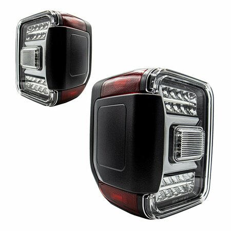 Renegade V2 Withled Sequential Turn Signal Set Gloss Black / Clear CTRNG0669-GBC-SQ